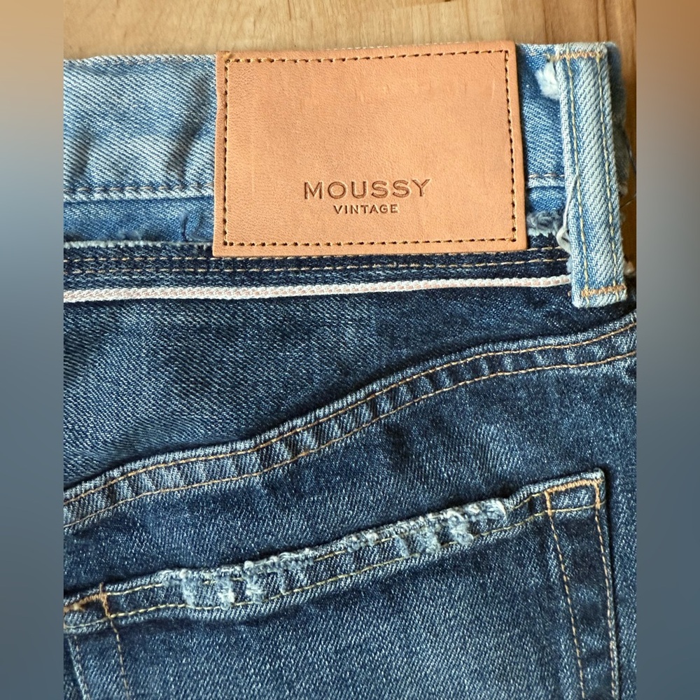 Moussy Vintage MV Lewiston Distressed Denim 100% Cotton Shorts NWT Sz 30 - Picture 13 of 14